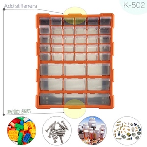 Drawer Parts Storage Bin <b>Cabinet</b> <b>Tool</b> Box Chest Plastic Organiser With Divider in Each Drawer - Product Image 6