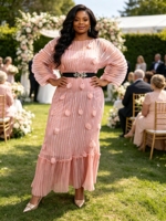 Nouvelle Robe Longue Plissée Miyaki pour Femme, Élégante et Tendance, Couleur Unie, Grande Taille, Idéale pour les Fêtes, Collection Décontractée Direct Usine