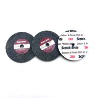 3M Scotch-Brite Roue unitaire professionnelle de débavurage et de finition 3*1/4*1/4 pouce 6C Med+ pour le débavurage, le rondissage des bords CNC et l'élimination des bavures mineures
