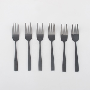 Bán buôn tùy chỉnh vàng đen <span class=keywords><strong>Mini</strong></span> Cake & salad trái cây ngã ba 304 thép không gỉ để sử dụng nhà - Product Image 4