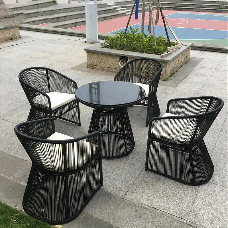 Outdoor rattan table and chair combination terrace garden furniture courtyard leisure rattan chair balcony