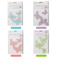Perle Papier Schmetterling Geburtstags torte Dekorieren liefert Party Blume Hochzeit 3d Schmetterling Kuchen Kupfer