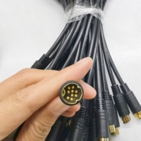 Kunden spezifischer Kabelbaum 1M 2M 3M 9 PIN DIN-Stecker Vergoldeter Mini-DIN-Stecker Kabelbaum für die Elektronik