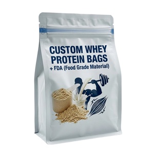 5kg Bulk <b>Protein</b> Packaging Bags Foil Lined Moisture Proof Custom Size & Printing Ideal for Fitness Brands Low MOQ Available - Product Image 1