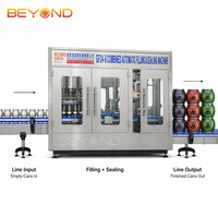 Machine de remplissage de canettes pour boissons alcoolisées 250 ml PET 9000 CPH, ligne de remplissage et de scellage automatique de canettes en aluminium