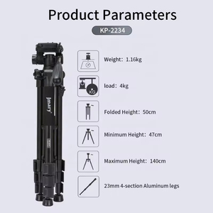 Hot Jmary 57 pulgadas profesional ligero aluminio portátil ajustable cámara DSLR soporte trípode para cámaras DSLR KP2234 - Product Image 6