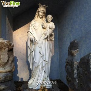 Statue de sculpture religieuse en marbre de pierre naturelle d'extérieur, <span class=keywords><strong>Marie</strong></span> avec l'enfant <span class=keywords><strong>Jésus</strong></span> - Product Image 5