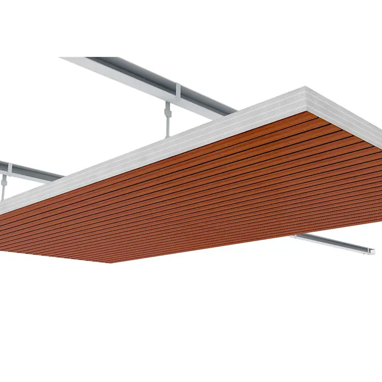 Panneau acoustique en Aluminium de haute qualité, panneaux de plafond isolés, pour Terminal d'hôtel, accroche au plafond à rainurage en Aluminium