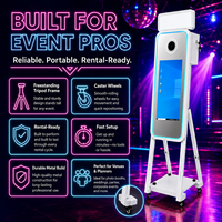 Machine de photomaton commerciale pliable avec écran tactile de 40 pouces pour location d'événements, mariages et fêtes