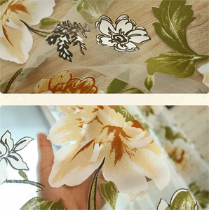 All'ingrosso decorativi europei stampa fiore farfalla trasparente floreale <span class=keywords><strong>tende</strong></span> <span class=keywords><strong>per</strong></span> soggiorno - Product Image 2