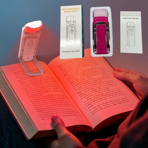 Lampe de lecture LED rechargeable de qualité supérieure - Lampe de bureau pour chambre à coucher, variateur tactile, 3 modes de couleur, alimentation USB, lumière rouge 670 nm pour la nuit - Product Image 1