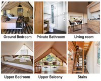 Glamping Hotel Resort Camping Loft Luxury Safari Tent Prefab Like a Wood House Villa