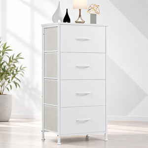 Cómoda Moderna para Dormitorio con Cajones, Estructura Metálica y Tapa de Madera, Mueble Organizador de Almacenamiento para Sala de Estar o Armario - Product Image 2