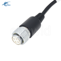 Connecteur M12 4 broches, câble électrique industriel circulaire, fiche mâle, étanche IP67, faisceau de câbles, connecteur