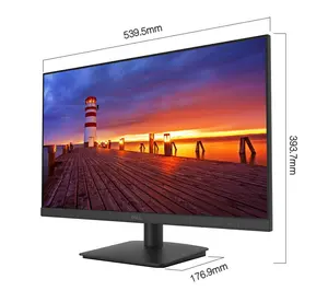 批发显示器电脑1080P 23.8英寸平板曲面屏幕无框发光二极管电脑显示器办公室用