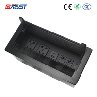Prise de courant pour table de conférence, 2 prises de courant standard chinoises, charge USB-A et USB-C 20W, 2 ports réseau