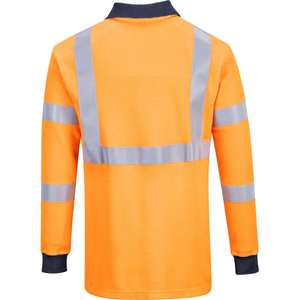 PORTWEST - FR76ORRXXL <b>Flame</b> resistant RIS orange polo <b>shirt</b> - EAN 5036108274062 <b>FLAME</b> RESISTANT WORKWEAR - Product Image 2
