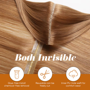 Extensions <span class=keywords><strong>de</strong></span> cheveux humains vierges russes <span class=keywords><strong>de</strong></span> qualité salon, trame papillon, micro-<span class=keywords><strong>perles</strong></span> invisibles, trame double tirée - Product Image 5