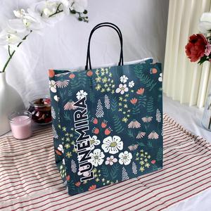 Biodegradable Customized Paper Bag Brown Shopping Packaging with Handle Kraft Paper Bag for Coffee Shop Bakery - Product Image 4