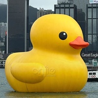 Canard gonflable géant Modèle personnalisé de canard gonflable flottant en caoutchouc pour publicité extérieure