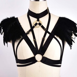 Lencería Sexy para mujer, ropa interior de juego de rol, Tops de plumas comestibles, lencería para fiesta Rave, Ropa de baile - Product Image 2