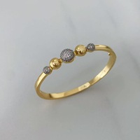 Nouveau produit tendance : Ensemble de bijoux en cuivre bicolore avec zircon cubique, bracelet ouvert et bagues, idéal pour mariage, anniversaire, fête, bijoux de mode