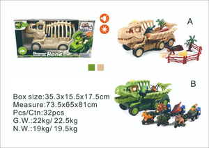 Portable Pull Back Dinosaur Car Storage Toy Carrier avec lumière et musique pour enfants Dinosaur Truck - Product Image 4