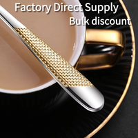 DINGYONG OEM/ODM Ensemble de couverts durables en acier inoxydable 410, 4 pièces : couteau à steak, fourchette, cuillère à dessert, cuillère à café, finition miroir