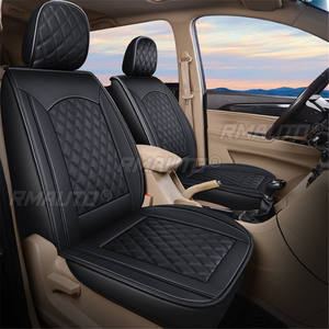 1PC Funda Universal para Asiento Delantero de Coche con Patrón de Rejilla 5D, Alfombrilla Protectora Transpirable de PU para Asiento de Vehículo, Apta para Todas las Estaciones - Product Image 2