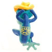 Peluche de gecko cool avec chapeau jaune et lunettes de soleil, jouet en peluche mignon, figurine en peluche, cadeau pour enfants