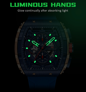 Reloj de Cuarzo Cuadrado Multifunción Mini Focus 0399G de Primera Marca, Nuevo, para Hombre, Resistente al Agua, con Calendario, Correa de Silicona, Reloj Masculino - Product Image 3