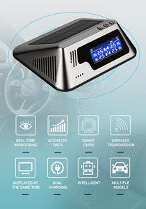 Năng lượng mặt trời Màn hình hiển thị bên ngoài bên ngoài xe phổ <span class=keywords><strong>TPMS</strong></span> Cảm biến áp suất lốp hệ thống giám sát với 4 cảm biến và màn hình LCD hiển thị - Product Image 3