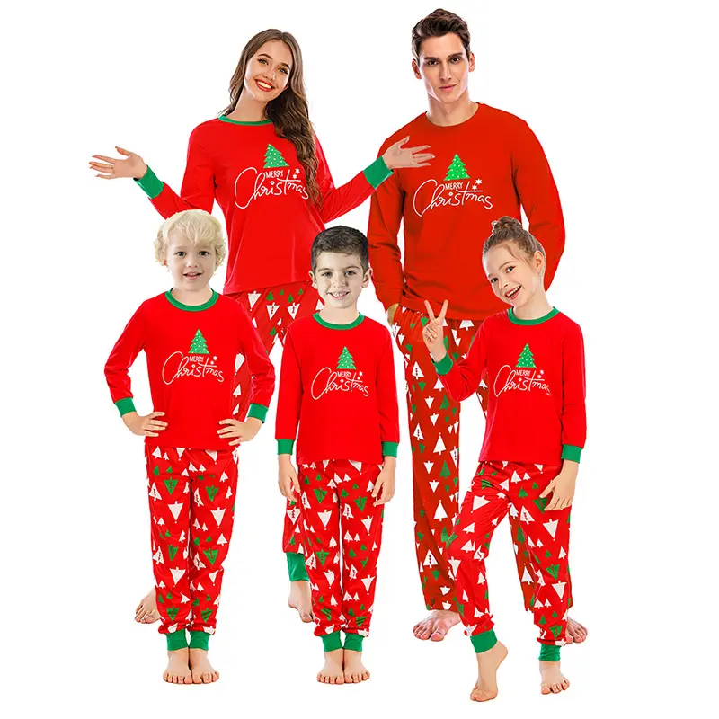 Matching christmas custom white red plaid xmas christmas pyjamas pjs set for family