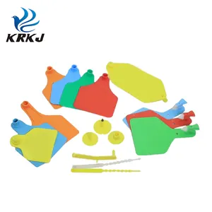 KED KD505 Pure color different color size high quality plastic animal ear tags for cattle pig goat