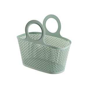 Panier de rangement souple en plastique pour salle de bain avec poignées, bacs organisateurs en maille ajourée pour articles de toilette, sac de douche portable - Product Image 1