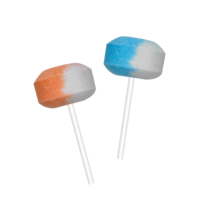 Aangepaste verpakking feestelijke lolly's met diverse fruit smaken, hartvormige lolly's, Valentijnsdag lolly's cadeau