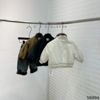 Veste Safari pour enfants, garçons et filles, avec poches zippées, manteau en Denim rembourré, col rond, parka coupe-vent à capuche, vêtements d'extérieur pour automne et hiver