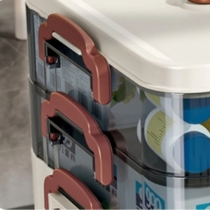 Xách tay an toàn khóa Viện trợ đầu tiên Kit tiêm hình chữ nhật gấp thiết kế 2 lớp nhiều ngăn hiện đại y học lưu trữ hộp - Product Image 6