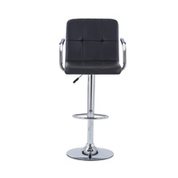 Chaises de bar nordiques modernes les plus vendues, chaises de bar en cuir à carreaux, chaises de bar réglables en hauteur avec repose-pieds