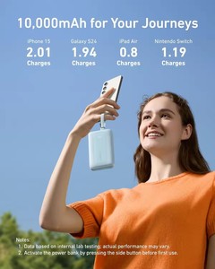 Banco de energía <span class=keywords><strong>Anker</strong></span> ZOLO 30W 10000mAh con cable de cargador rápido Batería de polímero de litio para iPhone 15 y computadora portátil - Product Image 5