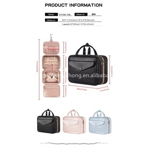 Bolsa de Cosméticos de Viaje, Neceser de Belleza, Bolsa de Almacenamiento de Artículos de Aseo, Color Rosa, Fábrica con Certificación BSCI - Product Image 3