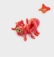 Araignée en verre imprimée en 3D, jouet animal de simulation mobile et rampante, multi-yeux, décoration de bureau, produit transfrontalier très vendu