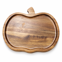 Plateau en bois d'acacia pour la cuisine : idéal pour servir, ranger fruits, pain, biscuits et desserts – Vente en gros