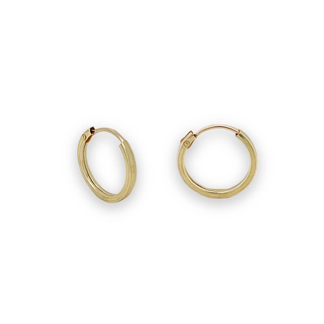 PENDIENTES DE ARO DE TUBO CUADRADO 1X10mm LISO