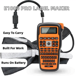 E1000 Pro Portable 12mm Label <b>Printer</b> Keyboard Label Maker Handheld Industrial Label Machine for Industrial/Cable Use in Stock - Product Image 2