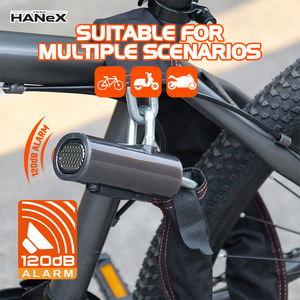 Serrure intelligente Hanex, chaîne de vélo en acier renforcé de 8 mm, fonction d'<span class=keywords><strong>alarme</strong></span>, sélection d'accessoires de <span class=keywords><strong>moto</strong></span> pour cadenas de vélo - Product Image 3
