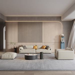 घर फर्नीचर पांडा चमड़े सोफा सेट कमरे में रहने वाले अनुभागीय सोफे सफेद चमड़े - Product Image 1