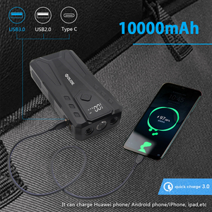 Démarreur d'urgence 1000A, chargeur portable et câbles <span class=keywords><strong>de</strong></span> démarrage, boîte <span class=keywords><strong>de</strong></span> démarrage et bloc d'alimentation <span class=keywords><strong>pour</strong></span> moteurs <span class=keywords><strong>essence</strong></span> 6.5L et <span class=keywords><strong>diesel</strong></span> 5.5L - Product Image 4