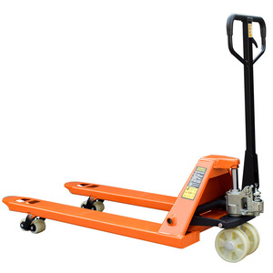 Truk Pengangkut Forklift Manual Baru yang Dapat Disesuaikan, Truk Pengangkut Pallet Hidrolik Jangkauan Tinggi 2 Ton 3 Ton Model Tebal dan Tahan Lama - Product Image 1