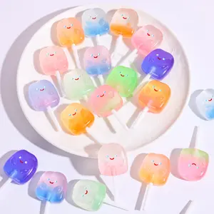 New Glow-in-the-dark Color Lollipop Food Play Series Resin Pendant Resin Lollipop For Decoration